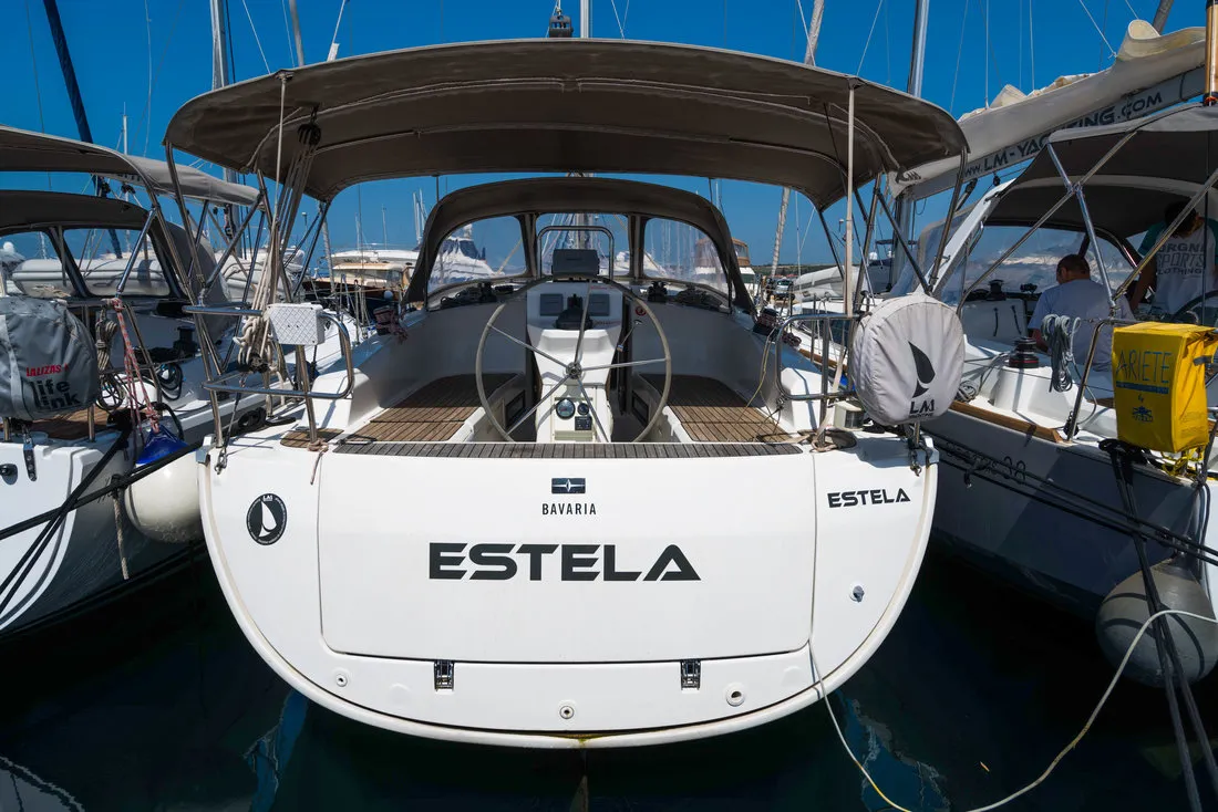 Estela, a Bavaria Cruiser 36 sailboat at Grad Biograd na Moru, Croatia