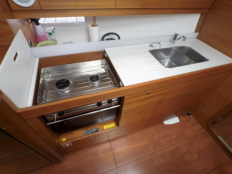 Galley of Sveti Ivan, a Dufour 382 Grand Large sailboat at Grad Šibenik, Croatia