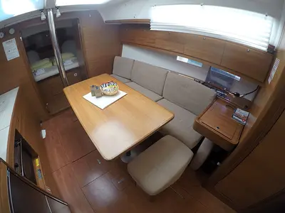 Salon of Sveti Ivan, a Dufour 382 Grand Large sailboat at Grad Šibenik, Croatia