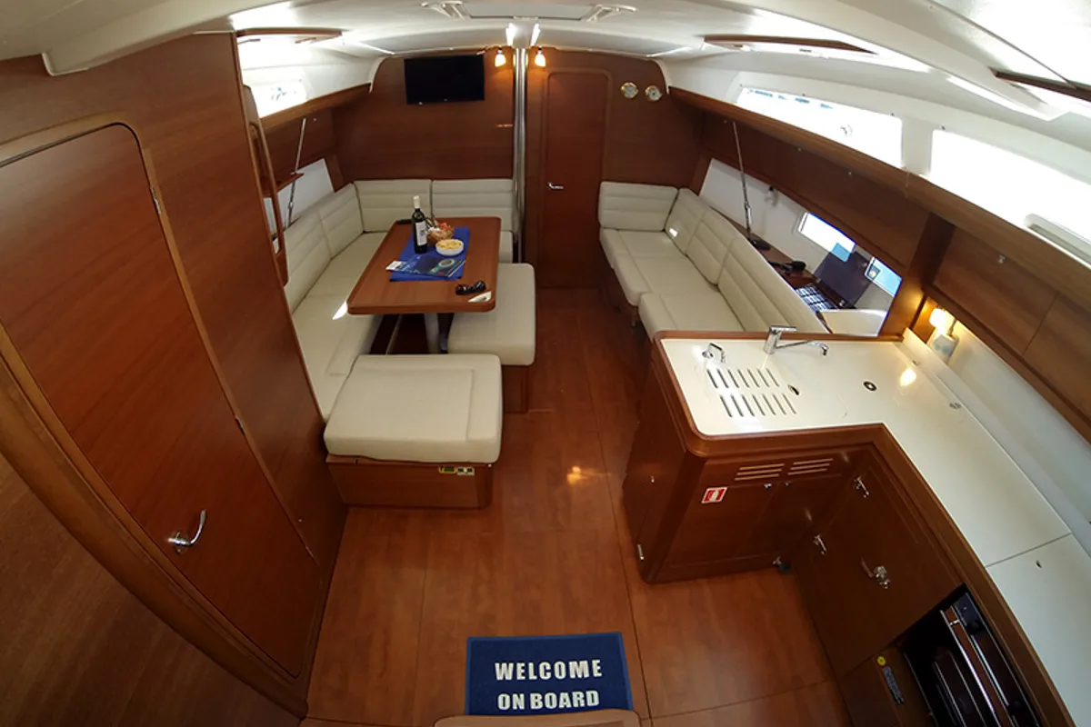 Salon of Amazing, a Dufour 412 GL sailboat at Grad Šibenik, Croatia