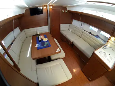 Salon of Amazing, a Dufour 412 GL sailboat at Grad Šibenik, Croatia