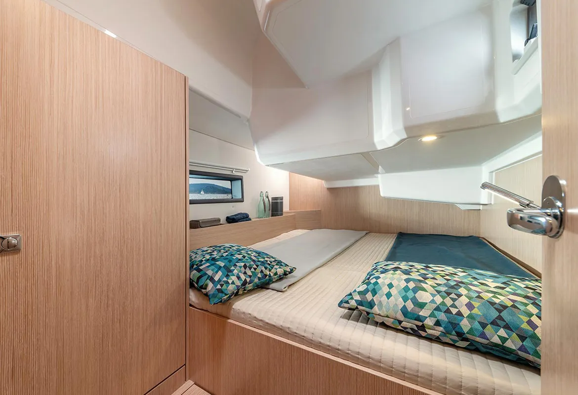 Cabin on Polaris, a Bavaria C42 Style sailboat at Municipal Unit of Lefkada, Greece