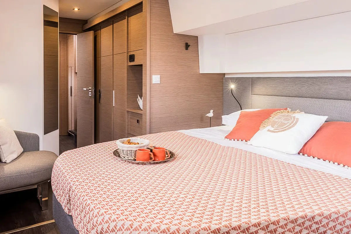 Cabin on Mer Sea, a Fountaine Pajot Aura 51 catamaran at Charlotte Amalie, United States