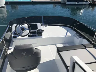 Cockpit of SUNNY 272826 ZD, a Jeanneau Merry Fisher 1095 FLY motorboat at Zadar, Croatia