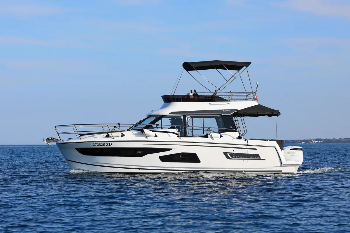 Exterior view of SUNNY 272826 ZD, a Jeanneau Merry Fisher 1095 FLY motorboat at Zadar, Croatia