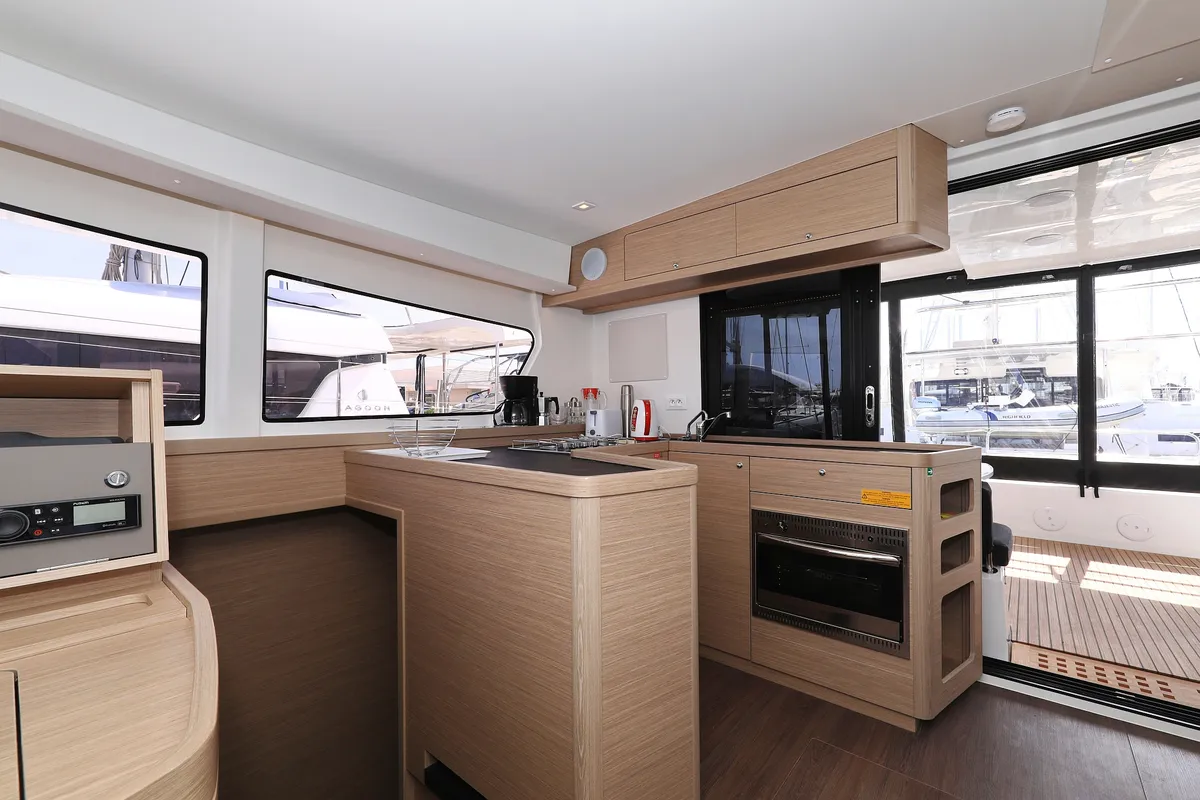 Galley of Family Time, a Lagoon 42 catamaran at Sukošan, Croatia
