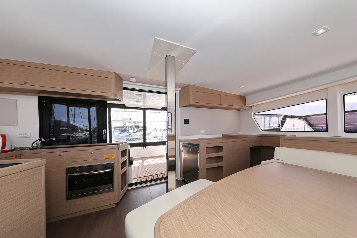 Galley of Family Time, a Lagoon 42 catamaran at Sukošan, Croatia