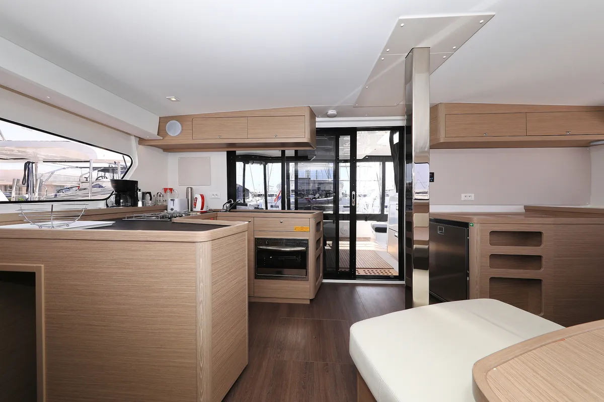 Galley of Family Time, a Lagoon 42 catamaran at Sukošan, Croatia