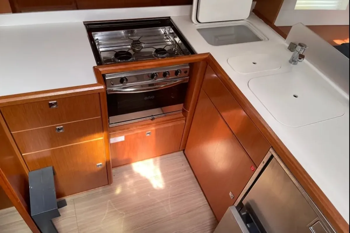 Galley of Bavaria C45, a sailboat at Athens, Greece