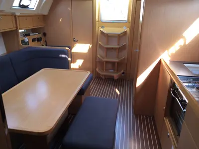 Salon of Alioth, a Bavaria Cruiser 41 sailboat at Olbia, Italy