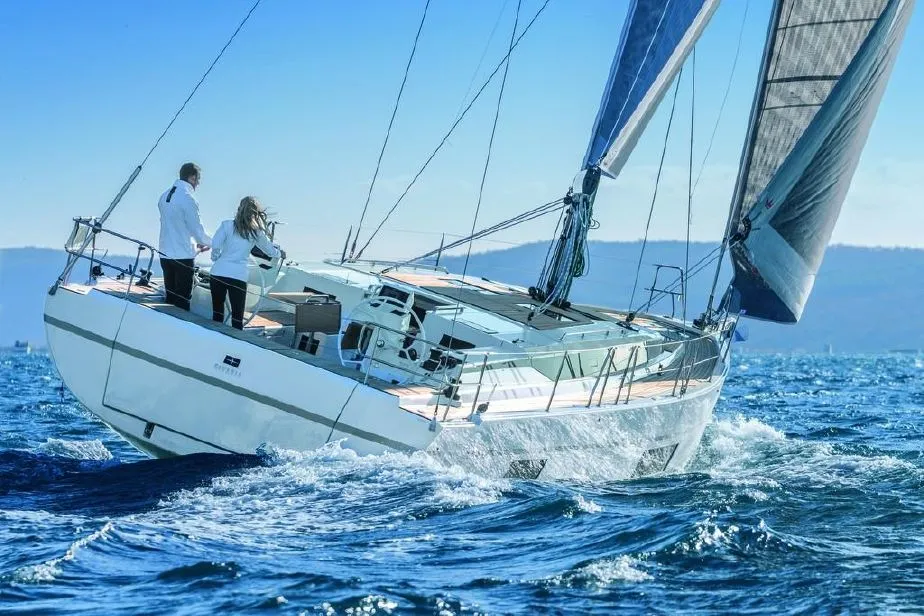 Exterior view of Brunello, a Bavaria C45 sailboat at Seget Donji, Croatia