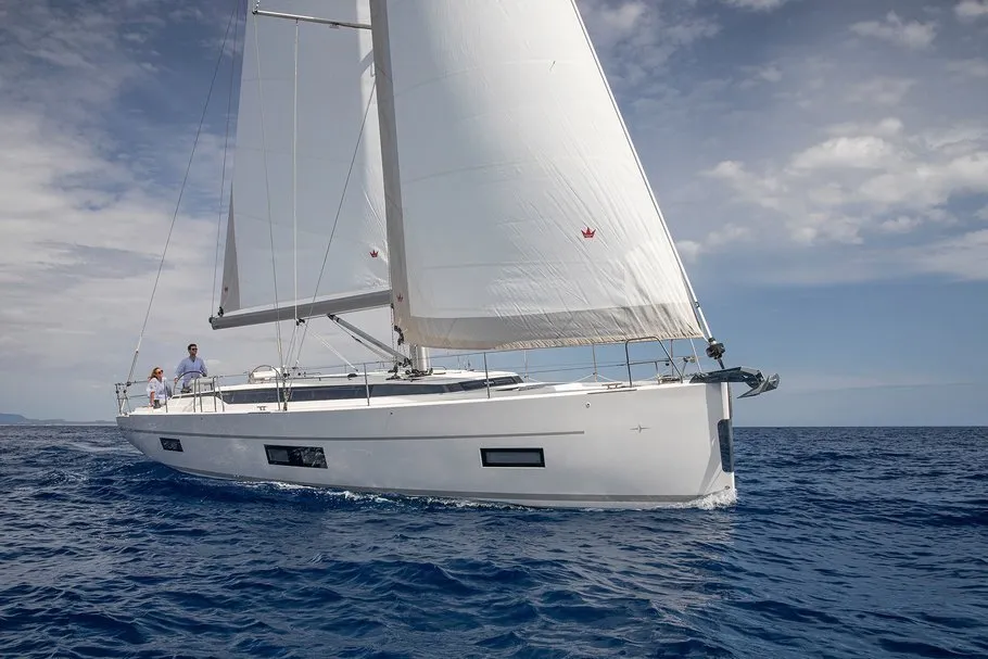 Exterior view of Brunello, a Bavaria C45 sailboat at Seget Donji, Croatia