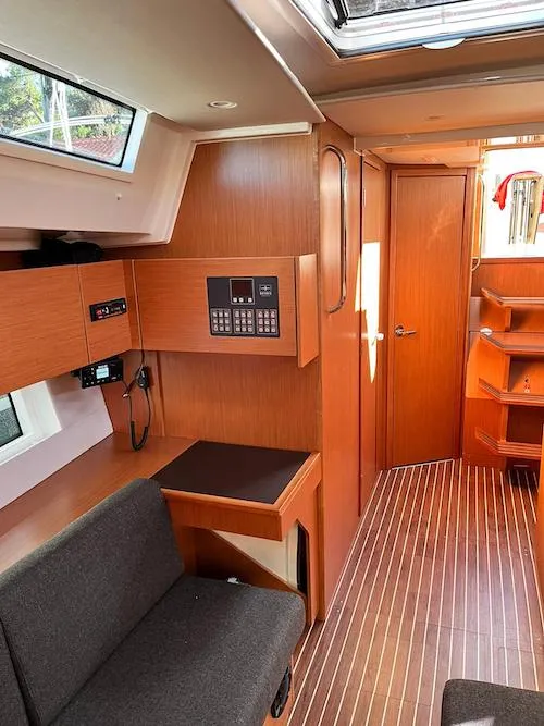 Salon of Brunello, a Bavaria C45 sailboat at Seget Donji, Croatia