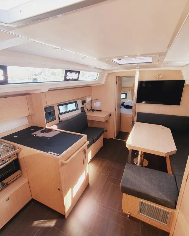 Salon of Infinity, a Bavaria C38 sailboat at Grad Pula, Croatia