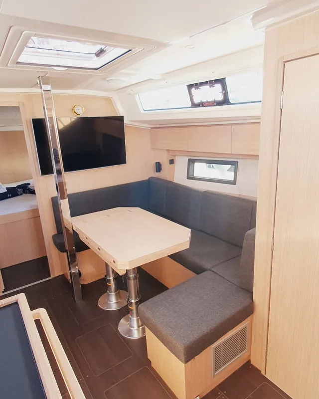 Salon of Infinity, a Bavaria C38 sailboat at Grad Pula, Croatia