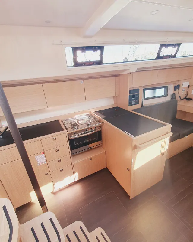 Galley of Infinity, a Bavaria C38 sailboat at Grad Pula, Croatia