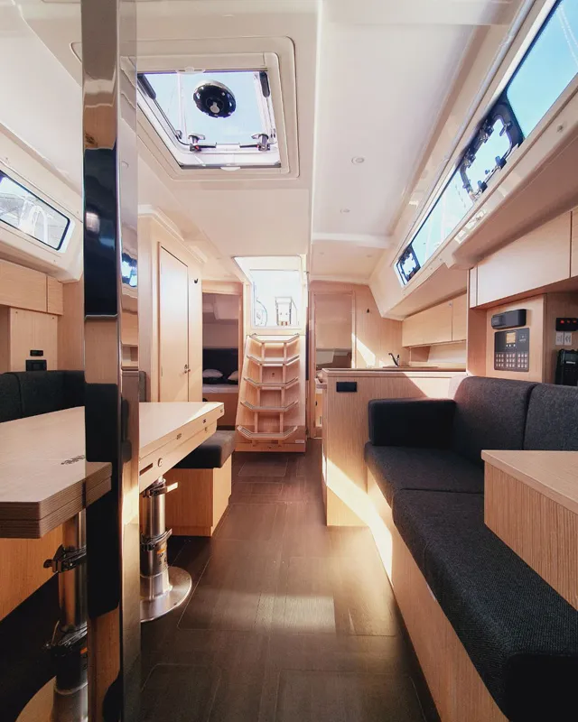 Salon of Infinity, a Bavaria C38 sailboat at Grad Pula, Croatia