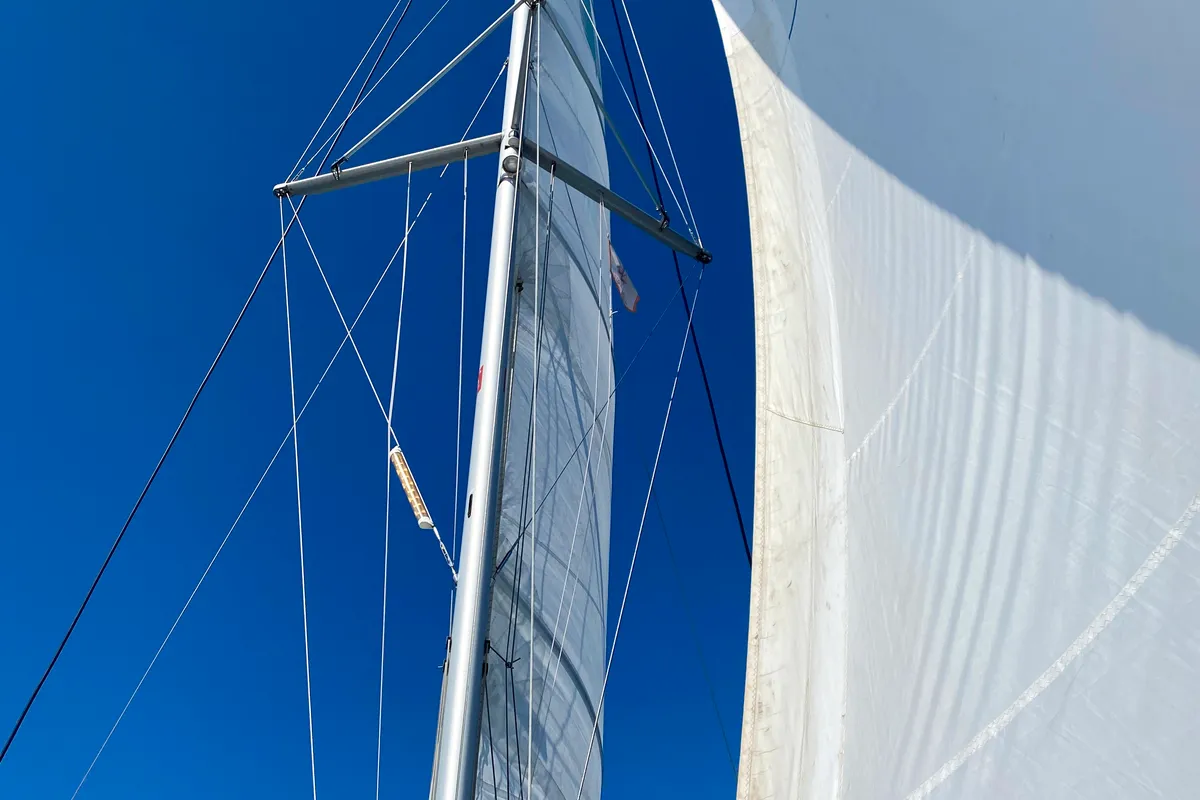 Exterior view of Mare Calma, a Lagoon 40 catamaran at Grad Pula, Croatia