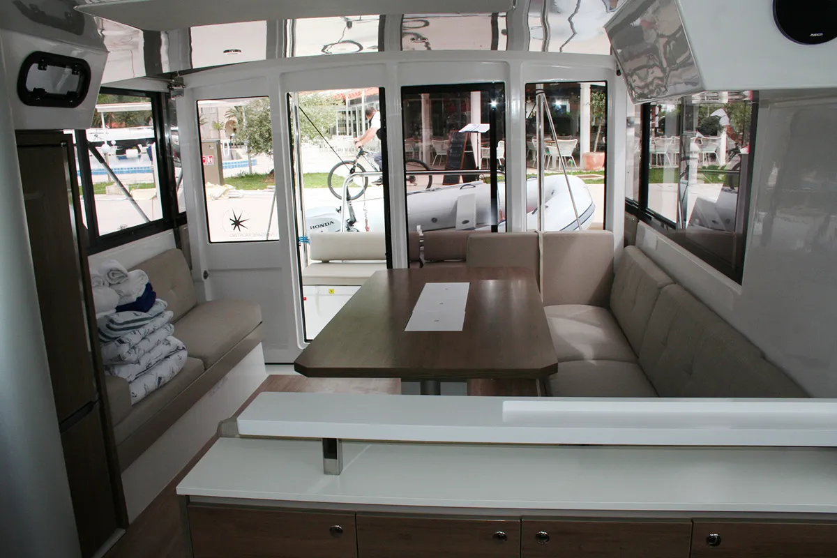 Salon of Ghost, a Bali Catspace catamaran at Dubrovnik, Croatia