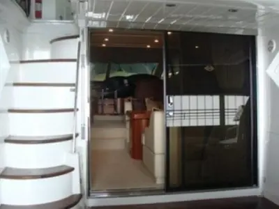 Salon of Aviator, a Sunseeker Manhattan 50 motorboat at Primošten, Croatia