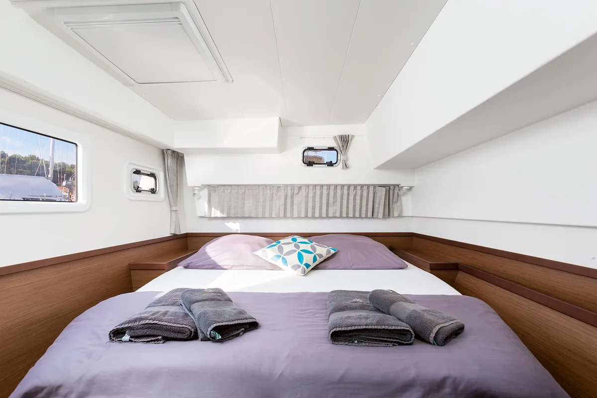 Cabin on Mare Fiero, a Lagoon 42 catamaran at Općina Medulin, Croatia