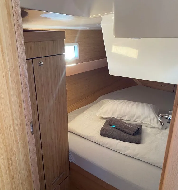 Cabin on Furia, a Scandinavia 35 sailboat at Grad Biograd na Moru, Croatia