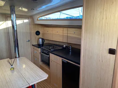 Salon of Furia, a Scandinavia 35 sailboat at Grad Biograd na Moru, Croatia