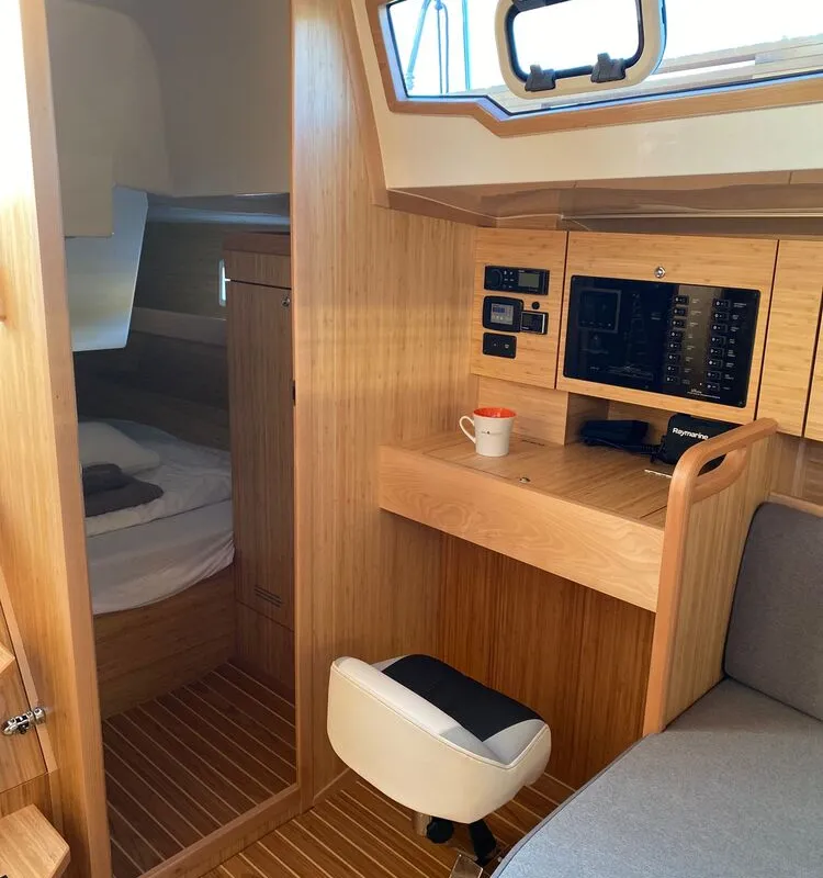 Salon of Furia, a Scandinavia 35 sailboat at Grad Biograd na Moru, Croatia