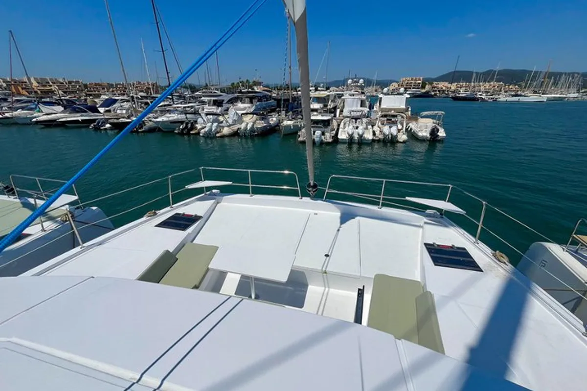 Deck of Love, a Bali 4.2 catamaran at Hyères, France