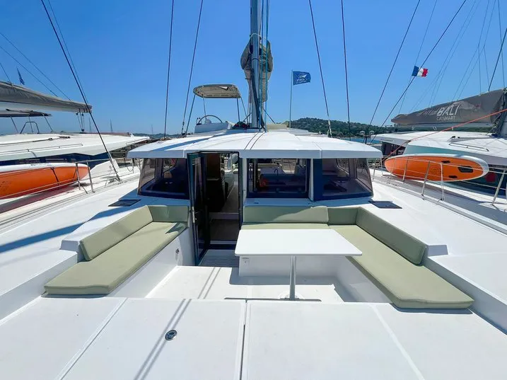 Deck of Love, a Bali 4.2 catamaran at Hyères, France