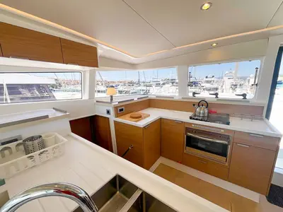 Galley of Love, a Bali 4.2 catamaran at Hyères, France