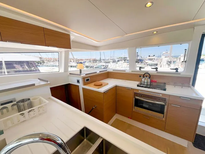 Galley of Love, a Bali 4.2 catamaran at Hyères, France