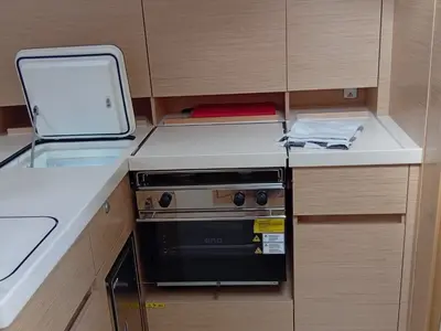 Galley of Eleni, a Hanse 418 sailboat at Kontokali, Greece