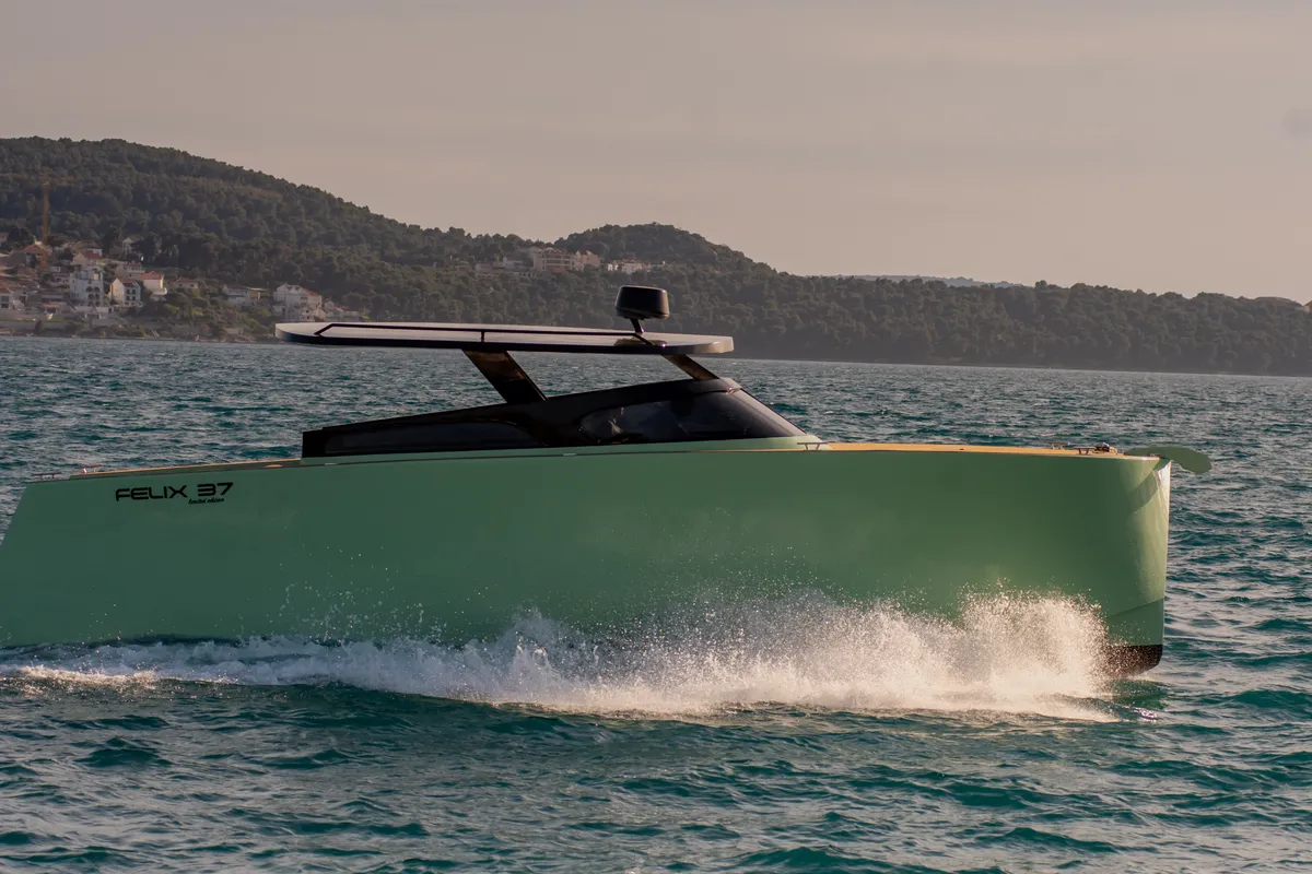Exterior view of Condor, a Gulet Felix 37 motorboat at Split, Croatia