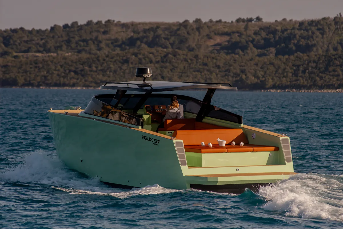 Exterior view of Condor, a Gulet Felix 37 motorboat at Split, Croatia