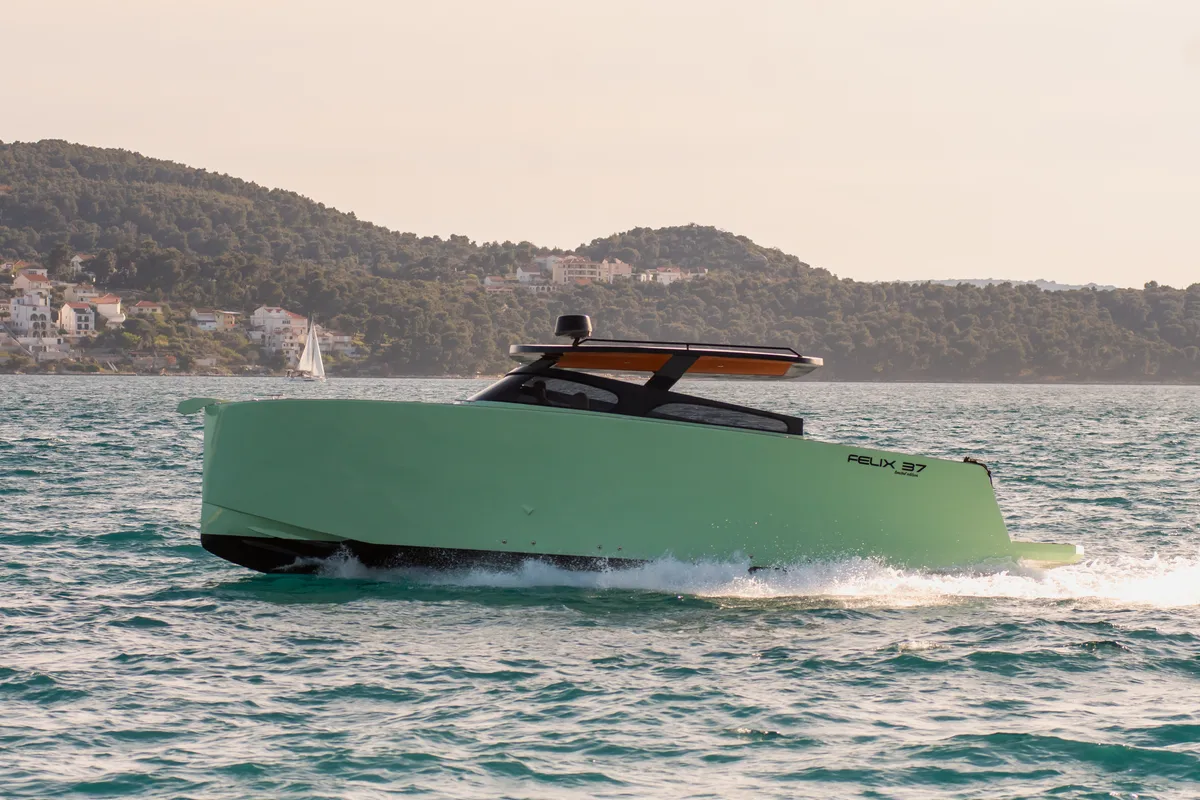 Exterior view of Condor, a Gulet Felix 37 motorboat at Split, Croatia