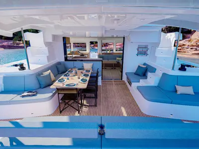 Princess Amona, a Lagoon 47 catamaran at Trogir, Croatia