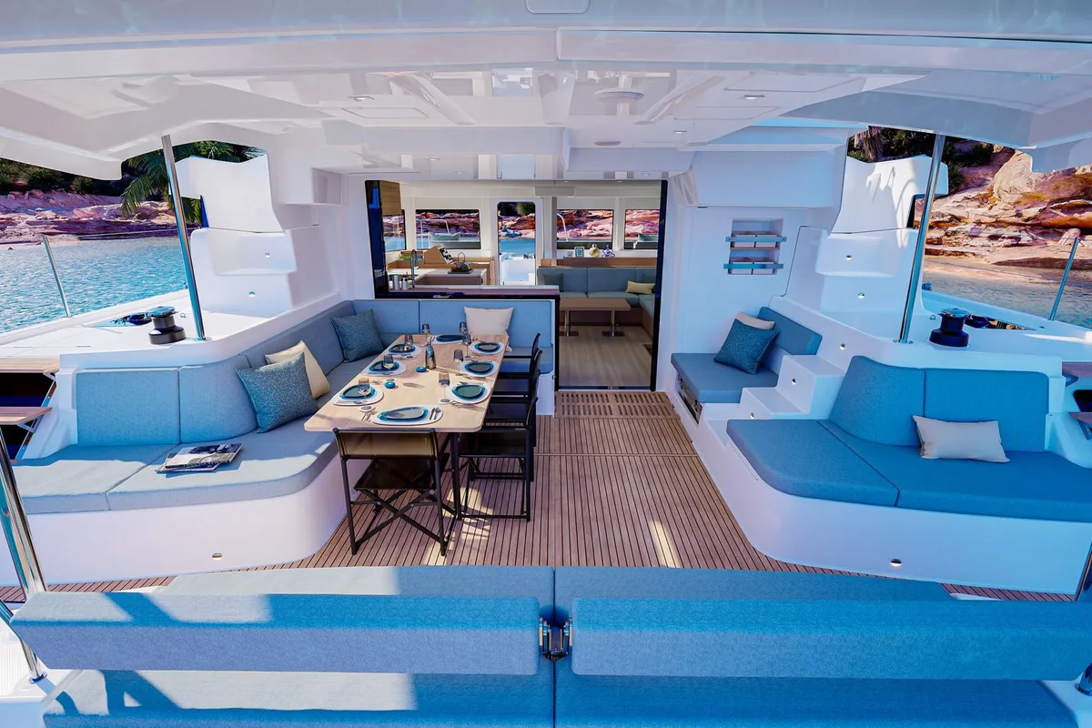 Princess Amona, a Lagoon 47 catamaran at Trogir, Croatia