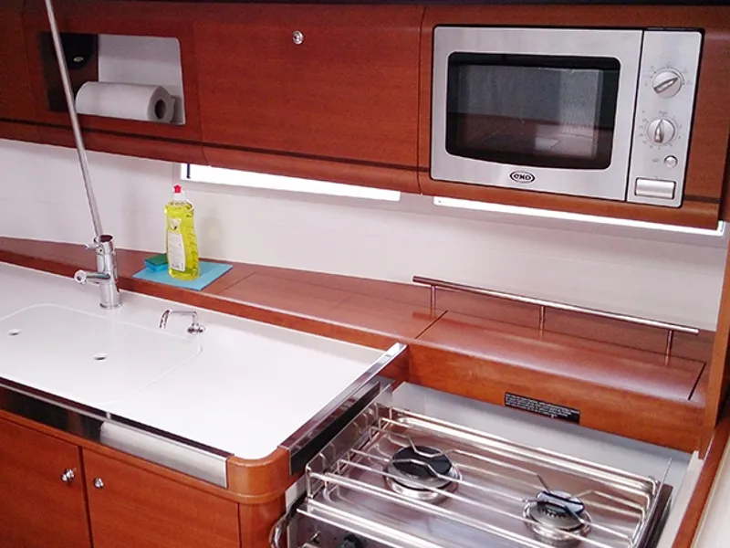 Galley of La Digue, a Dufour 405 sailboat at Grad Pula, Croatia