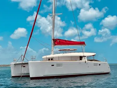 Comfort, a Lagoon 450 Sport catamaran at Alameda, United States