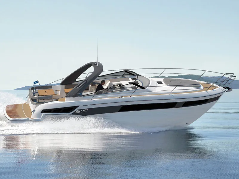 Exterior view of KAVALAN II, a Bavaria S40 Open motorboat at Grad Pula, Croatia