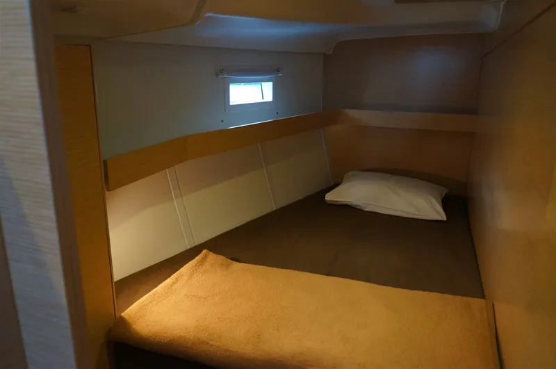 Cabin on Dimitra, a Elan Impression 50 sailboat at Kontokali, Greece