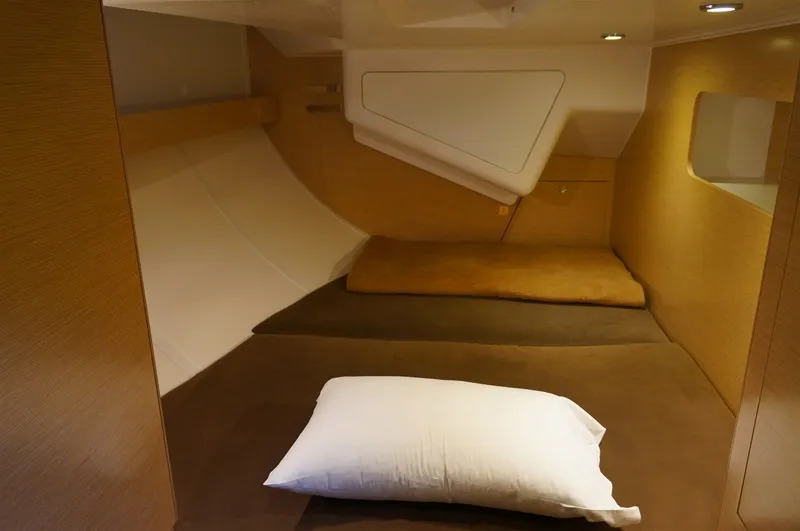Cabin on Dimitra, a Elan Impression 50 sailboat at Kontokali, Greece