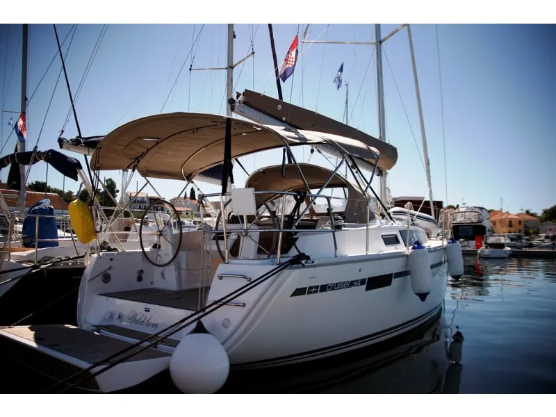 Wild Love, a Bavaria Cruiser 34 sailboat at Grad Biograd na Moru, Croatia