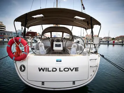 Wild Love, a Bavaria Cruiser 34 sailboat at Grad Biograd na Moru, Croatia
