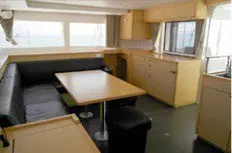 Salon of Shana, a Lagoon 450 F catamaran at Mai Khao, Thailand