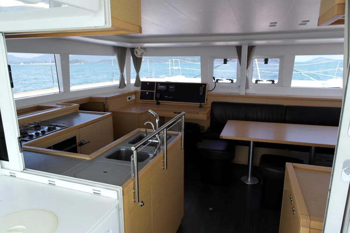 Galley of Shana, a Lagoon 450 F catamaran at Mai Khao, Thailand