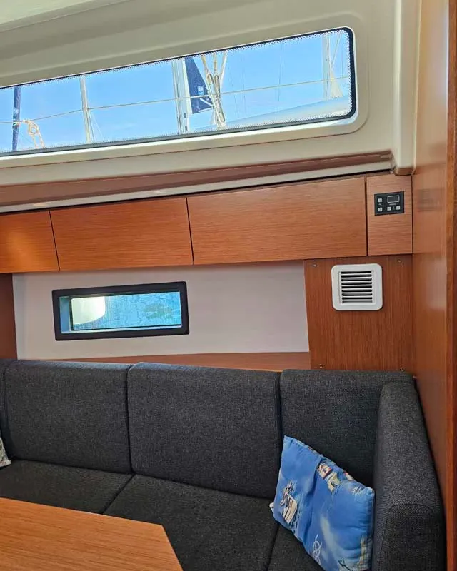 Salon of Danny, a Bavaria C38 sailboat at Punat, Croatia