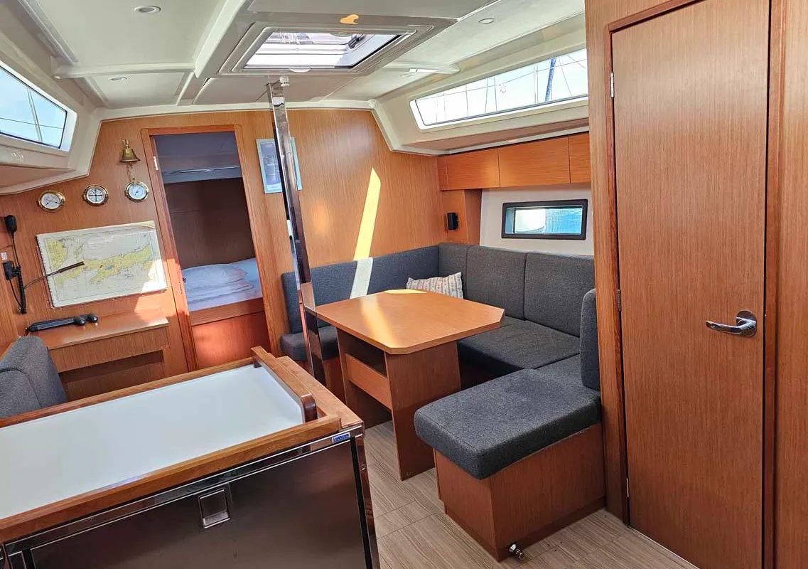 Salon of Danny, a Bavaria C38 sailboat at Punat, Croatia
