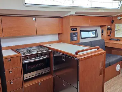Galley of Danny, a Bavaria C38 sailboat at Punat, Croatia